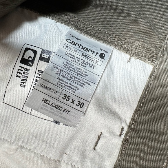 CARHARTT Relaxed Fit Rugged Flex Duck Double-Front Utility Work Pants 35x30 - Picture 9 of 12